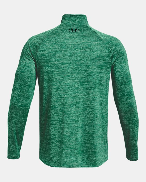 Men's UA Tech™ ½ Zip Long Sleeve in Green image number 5
